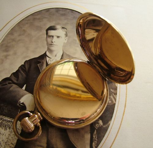 fig 1. An antique Record full hunter pocket watch