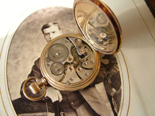 fig 2. An antique Record full hunter pocket watch