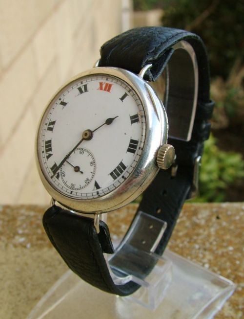 A Gents Antique Silver Trench Watch