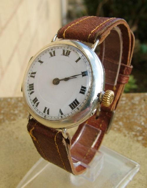A Gents 1901 Silver Iwc Trench Watch, Cal 63