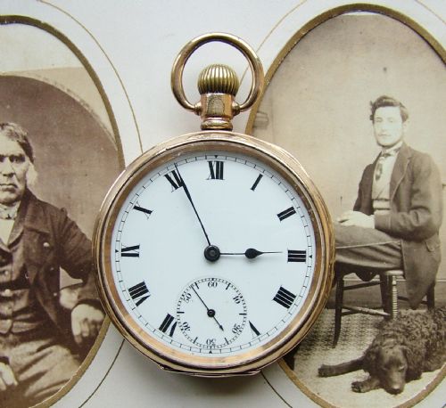 1920s English 3/4 Plate 14ct Gold Filled Pocket Watch