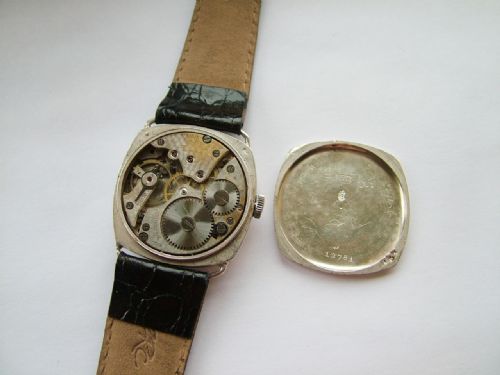 fig 2. Gents silver iBiS cushion cased wrist watch
