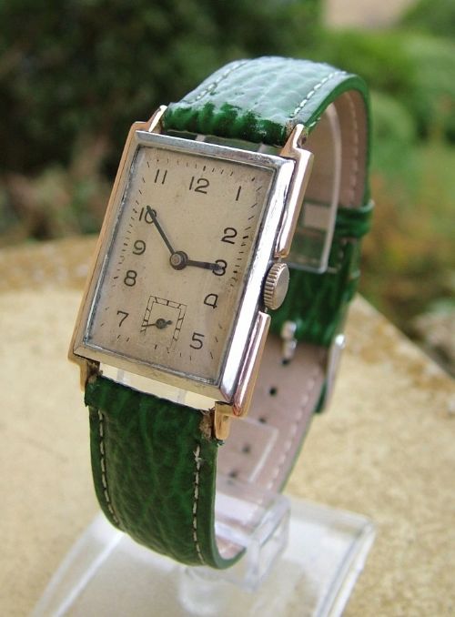 Gents 1930s Art Deco Alpina Bi-metal Wrist Watch