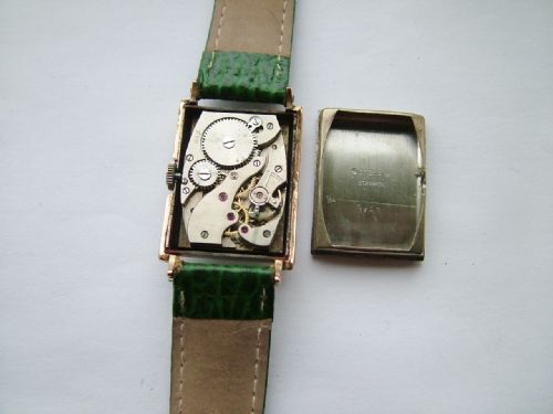 fig 2. Gents 1930s Art Deco Alpina bi-metal wrist watch