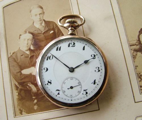 A 1920s Swiss Gold Plated Pocket Watch