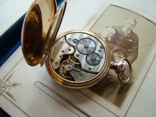 fig 1. A 1920s Swiss gold plated pocket watch