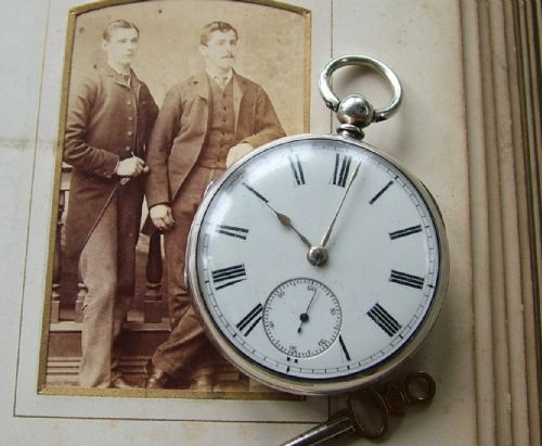 Silver Fusee Pocket Watch Johnson, Sheffield, 1865