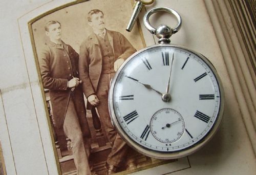 fig 1. Silver fusee pocket watch Johnson, Sheffield, 1865