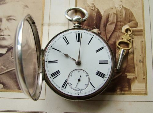 fig 2. Silver fusee pocket watch Johnson, Sheffield, 1865