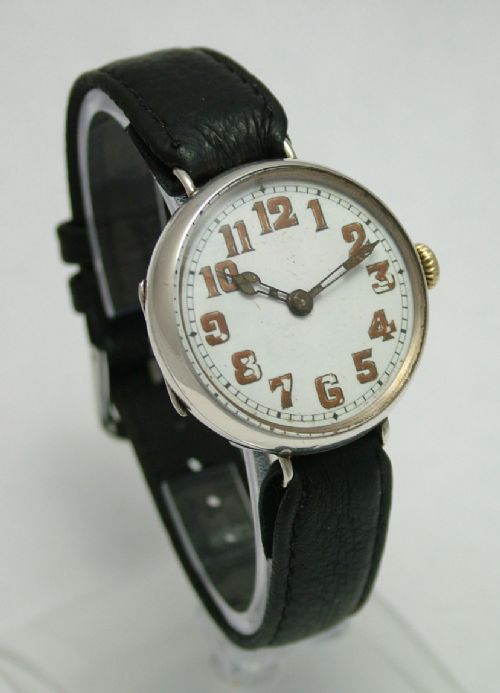 fig 1. WW1 silver Marconi trench watch, 1914