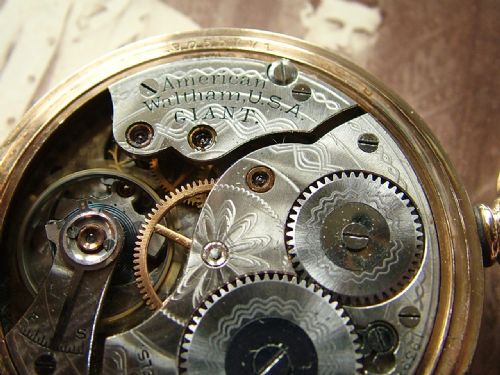 fig 2. An antique Waltham Giant full hunter pocket watch