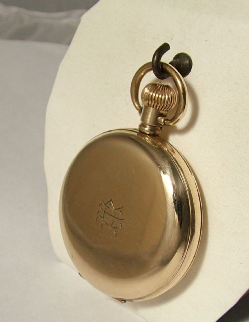 fig 1. Antique 1903 Waltham Traveler full hunter pocket watch