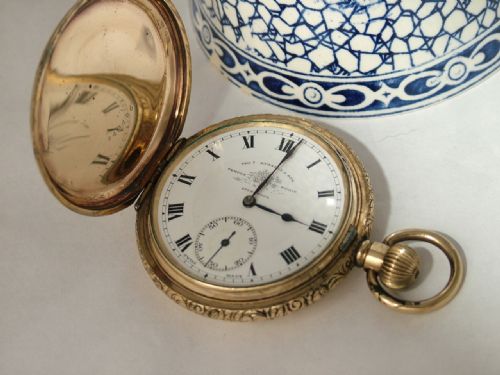 1920s Thomas Russell Full Hunter Pocket Watch