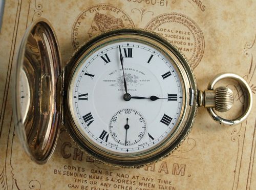 fig 1. 1920s Thomas Russell full hunter pocket watch 