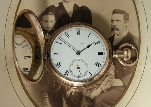 Antique 1911 Elgin Full Hunter Gold Filled Pocket Watch