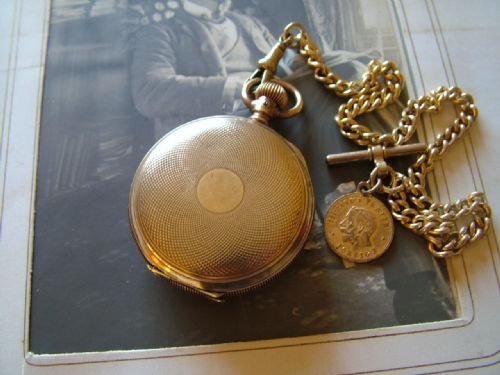 fig 2. Antique small pocket watch and chain
