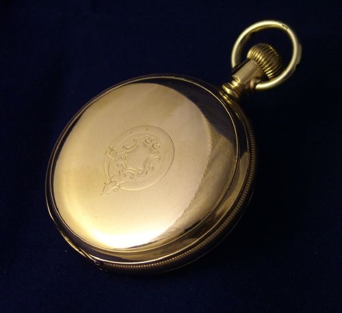 fig 1. Antique Waltham Traveler full hunter pocket watch