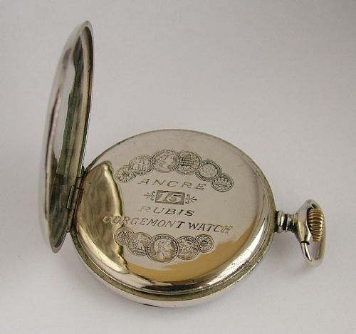 fig 2. A vintage 1920 Corgemont Chronometre pocket watch