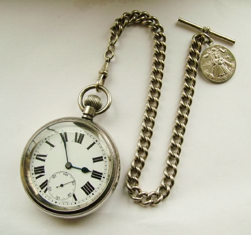 A 1920s Selex Pocket Watch and Chain