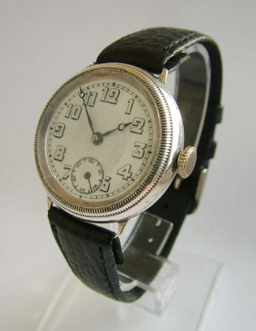 fig 1. A gents silver Buren Grand Prix wrist watch, 1929