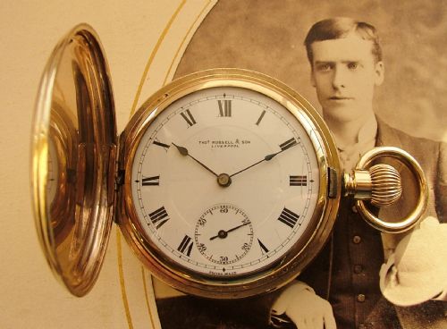 1920s Thomas Russell Full Hunter Pocket Watch