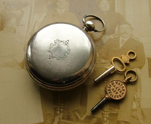 fig 2. Antique silver pocket watch, Thomas Harvey, London