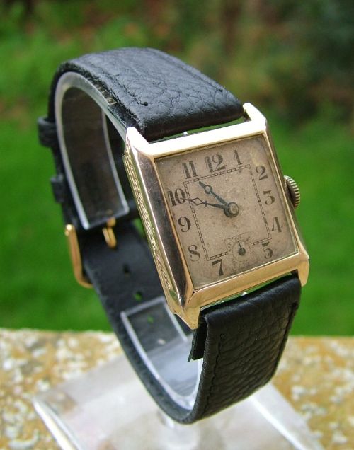 A Gents 9 Carat Gold Wrist Watch, 1927