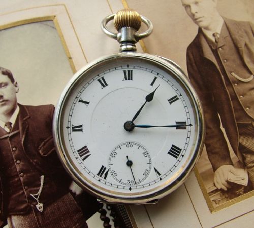 1924 Silver Pocket Watch in Lovely Condition