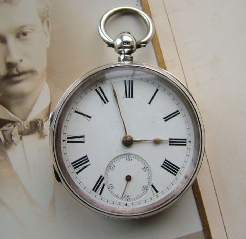 Antique Silver Pocket Watch, Rees Bevan, Porth