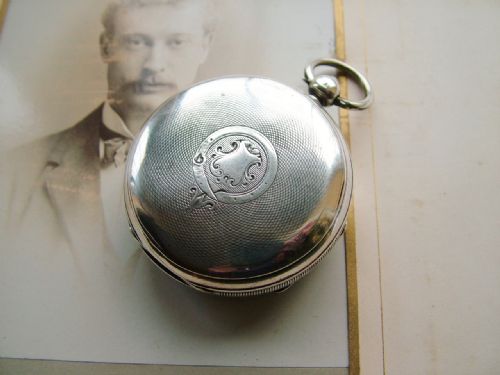 fig 1. Antique silver pocket watch, Rees Bevan, Porth