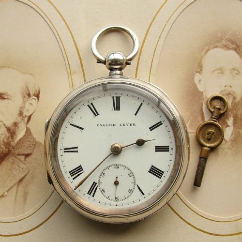 Edwardian 1908 Silver English Lever Pocket Watch