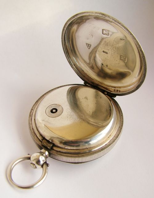 fig 2. Edwardian 1908 silver English Lever pocket watch