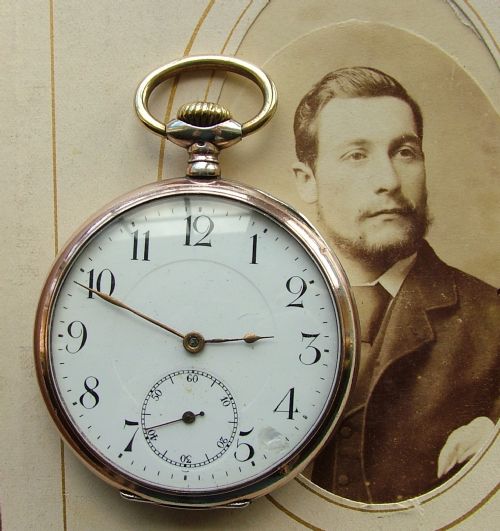 A Vintage 1920s Swiss .800 Silver Lanco Pocket Watch