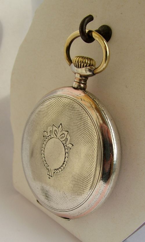 fig 1. A vintage 1920s Swiss .800 silver Lanco pocket watch