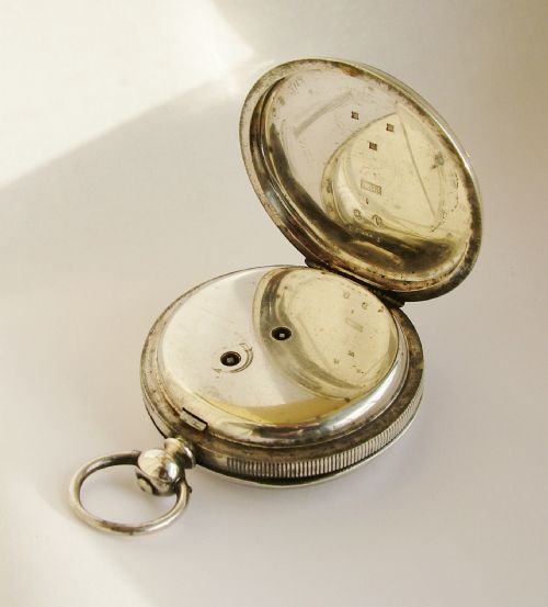 fig 2. An antique Swiss silver pocket watch