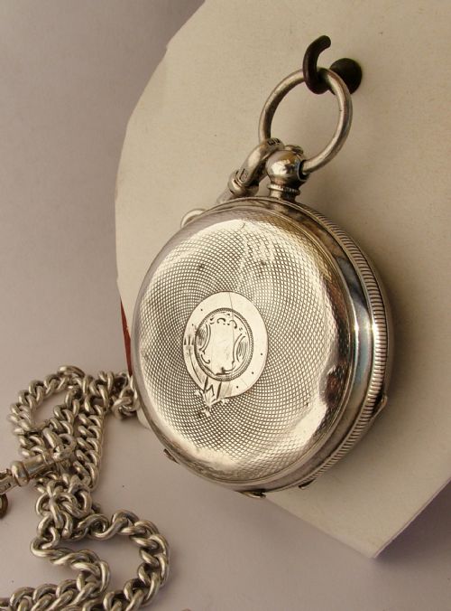 fig 2. A vintage 1920s silver H Samuel Acme lever pocket watch & chain