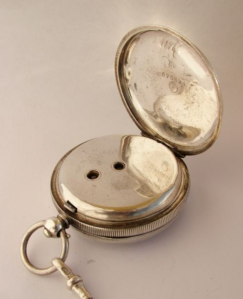 fig 3. A vintage 1920s silver H Samuel Acme lever pocket watch & chain