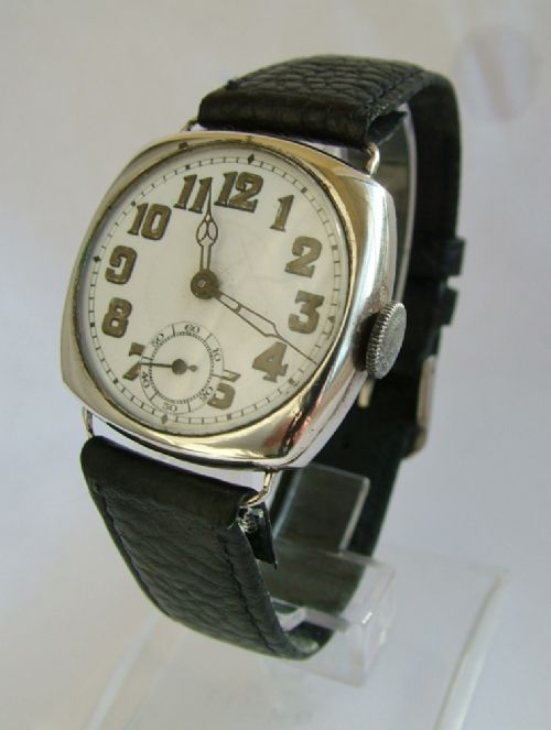 A Gents Silver 1920s Wrist Watch