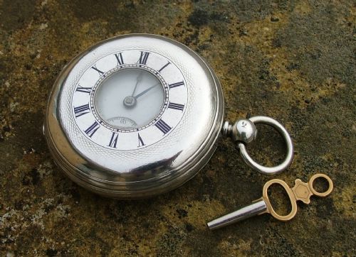 Silver Half Hunter Portsmouth Pocket Watch, 1872