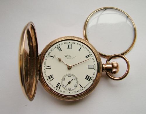 fig 1. 1920s Waltham Traveler full hunter pocket watch
