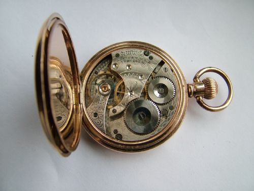 fig 2. 1920s Waltham Traveler full hunter pocket watch