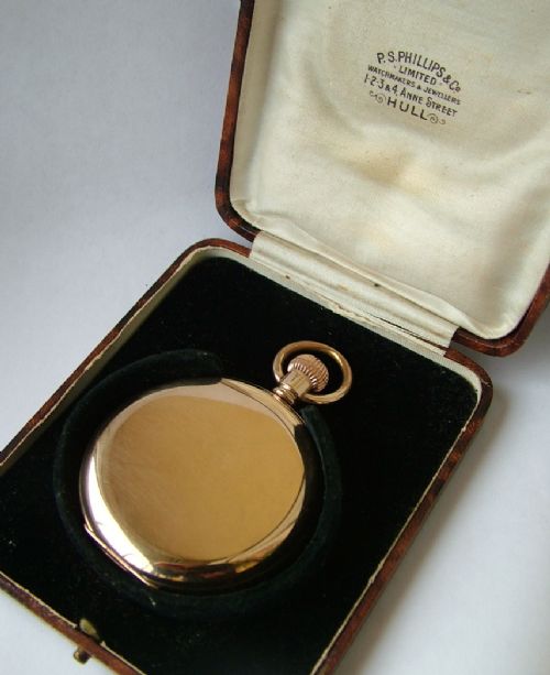 fig 1. Antique Waltham Traveler full hunter pocket watch