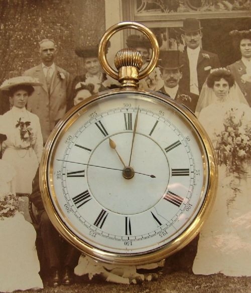 Antique English ¾ Plate Chronograph Pocket Watch