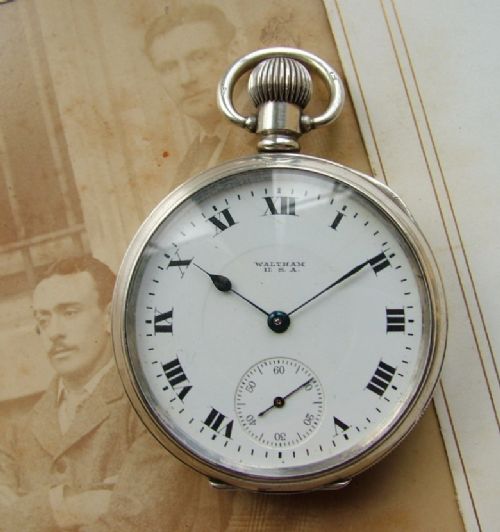 Antique Silver Waltham P S Bartlett Pocket Watch