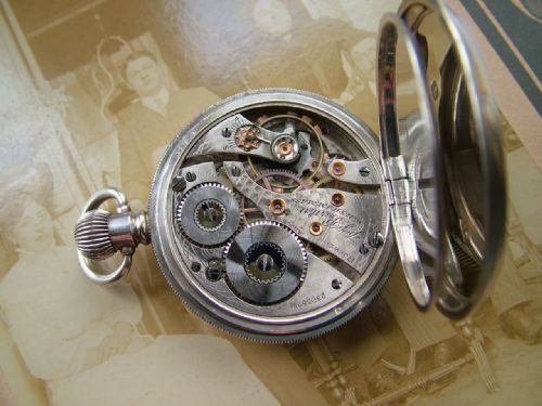 fig 1. Antique silver Waltham P S Bartlett pocket watch