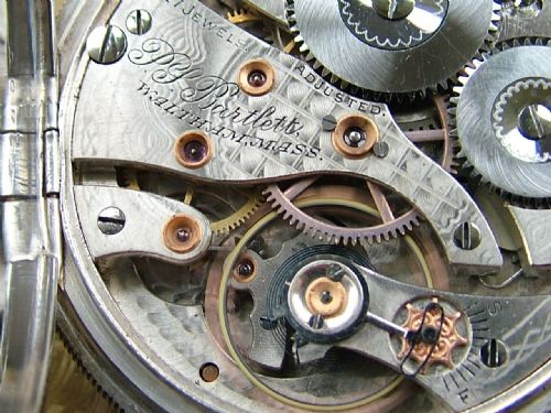fig 2. Antique silver Waltham P S Bartlett pocket watch