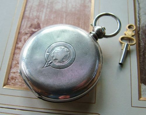 fig 1. An antique silver Tavannes Watch Co pocket watch