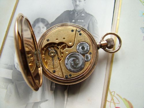 fig 1. An antique Elgin full hunter pocket watch, 1912