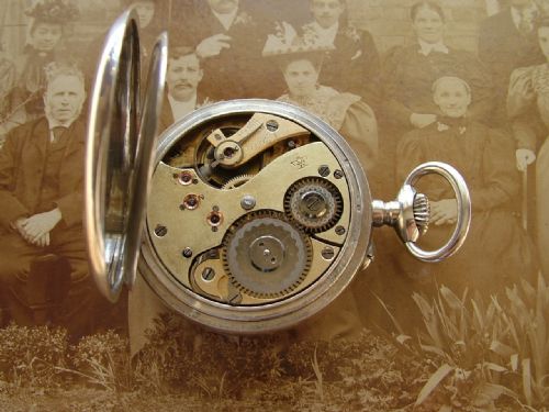 fig 2. Antique silver pocket watch, Swedish market
