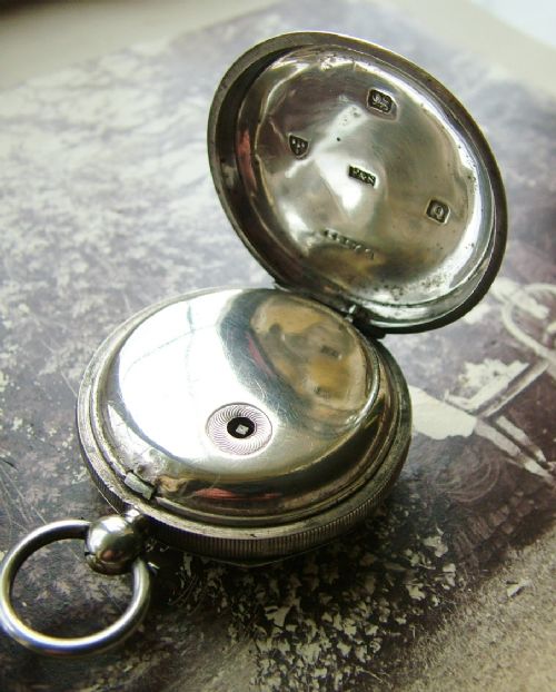 fig 2. Victorian silver pocket watch, Fattorini, 1899
